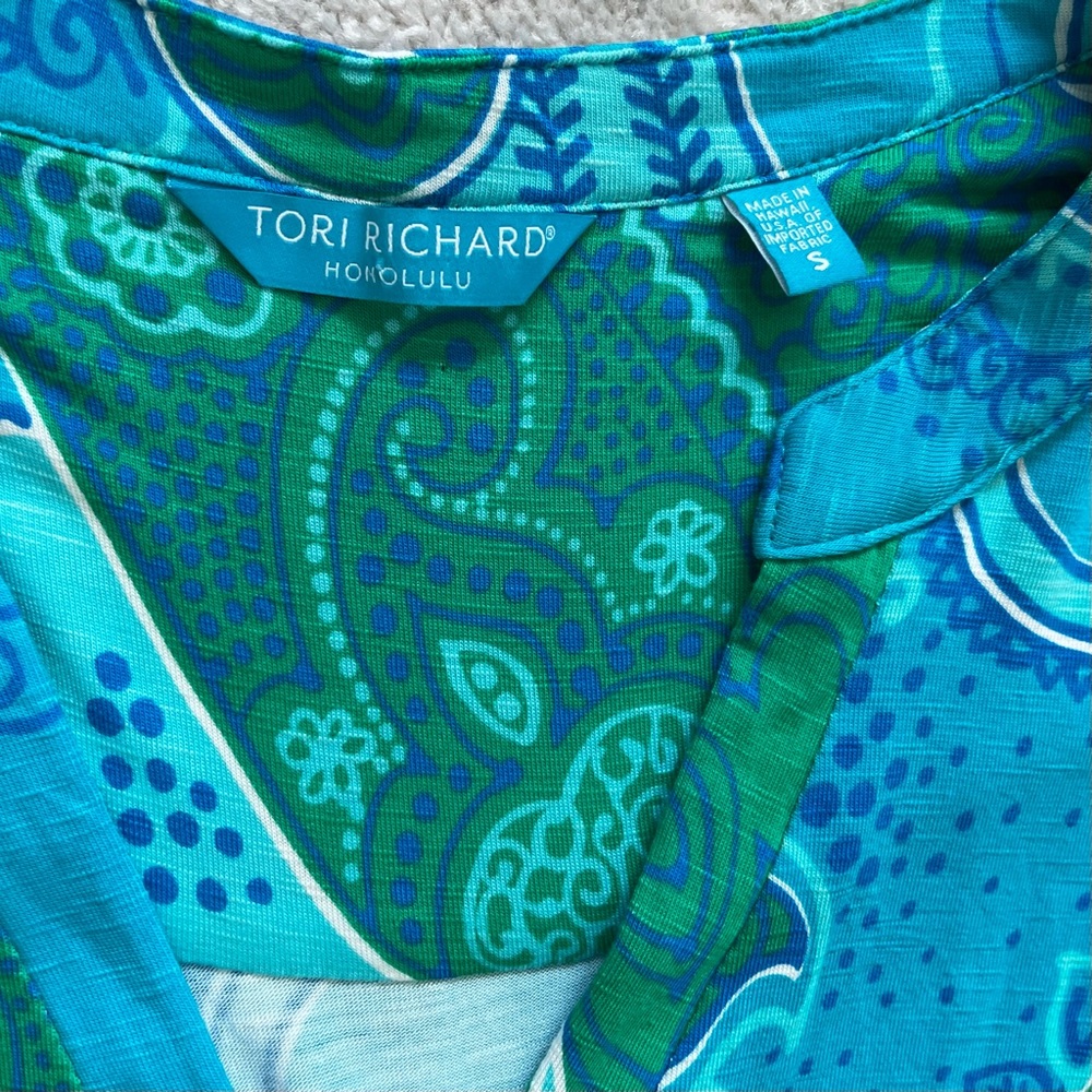 TORI RICHARD HONOLULU DON'T BE BLUE ALEXIA DRESS SIZE SMALL VACATION RESORT - Picture 4 of 11